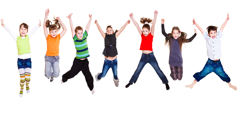 Children jumping